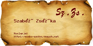 Szabó Zsóka névjegykártya